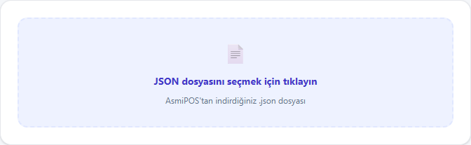 Menü aktarma sayfası